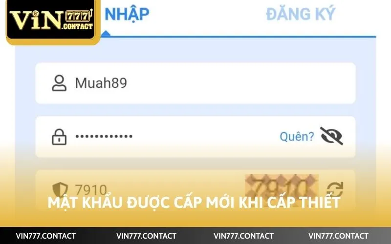 Cách Lấy Lại Pass Vin777 Đơn Giản, Cấp Tốc Ít Ai Biết 2 Mật khẩu được cấp mới khi cấp thiết
